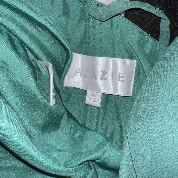 Azazie Olive green bridesmaid dress size 2 - Picture 9 of 11